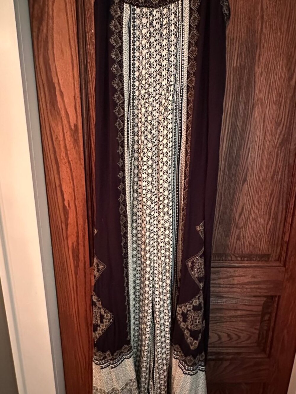 Free People boho print wide-leg jumpsuit S